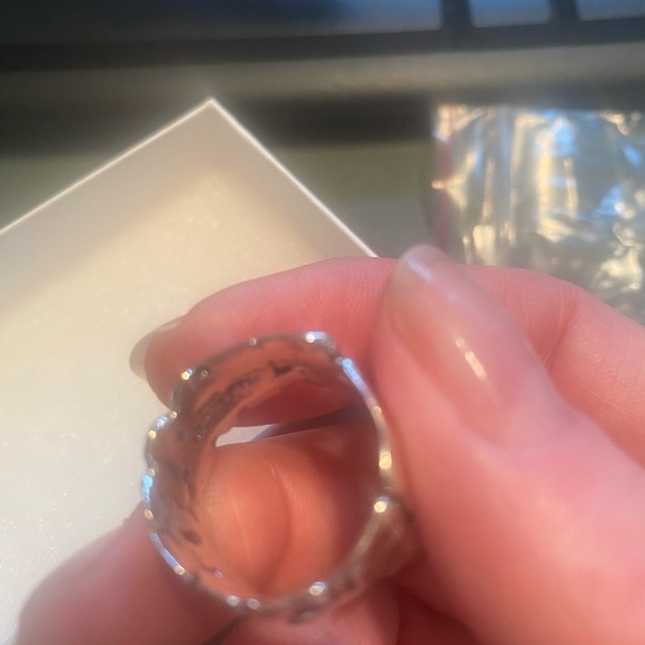 Silpada Silver Wide Band Ring with Intricate Design - Picture 4 of 7